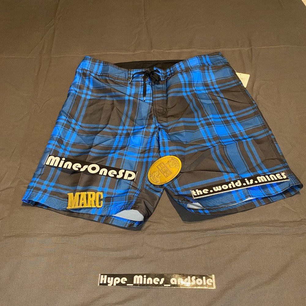 NWT Stussy Plaid Swim Boardshorts Trunks -Waist 36